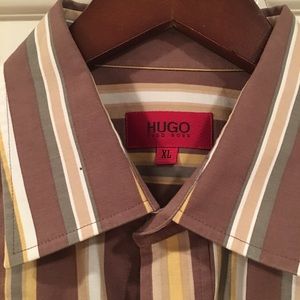 Hugo Boss men’s stripe dress shirt